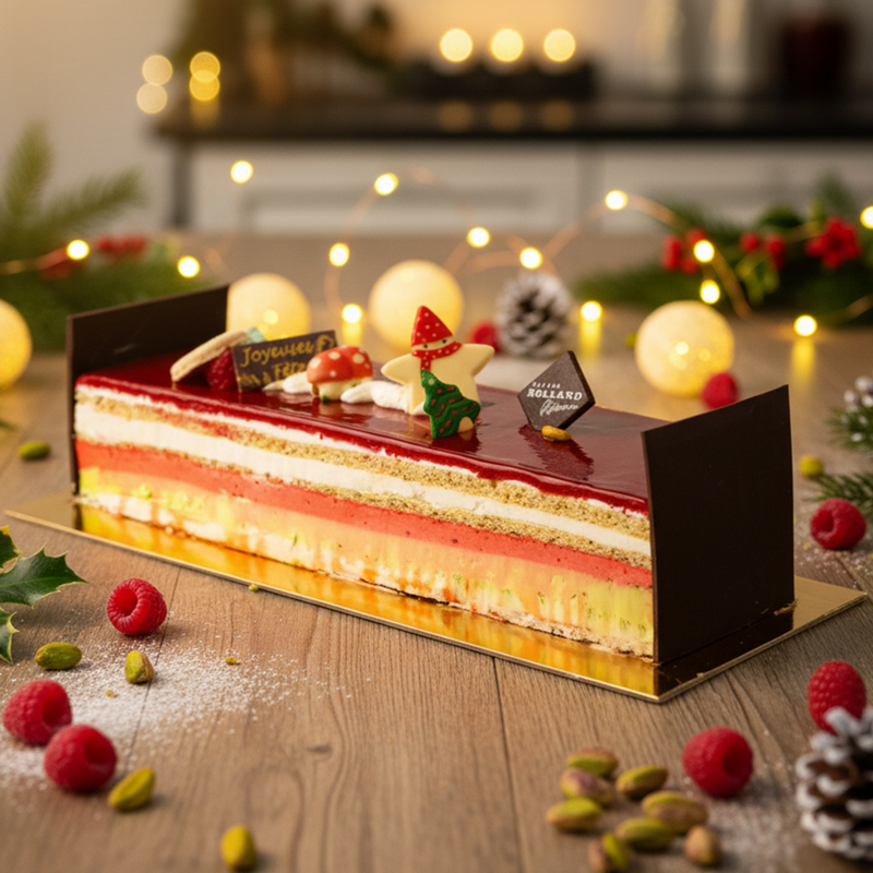 La Bûche Framboise Pistache